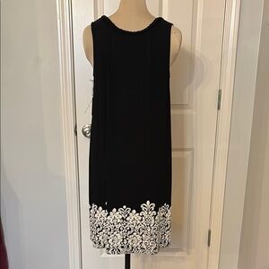 Soma Black Cream Sleeveless Sheath Mini Dress